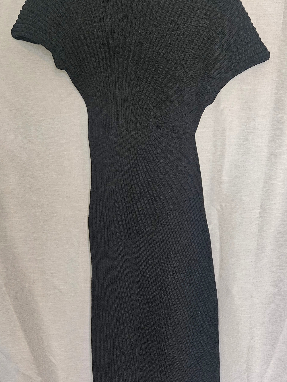 Cult Gaia CHRYSTA Knit Dress Black Size Large Midi Asymmetric - Picture 9 of 11